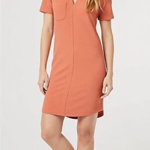 Le Chateau Terracotta Midi Dress